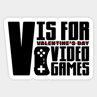 V is for Video Games Sticker